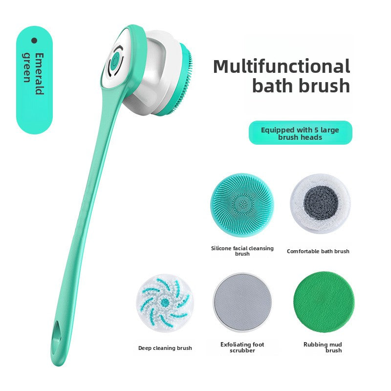 Electric Silicone Bath Brush with Long Handle