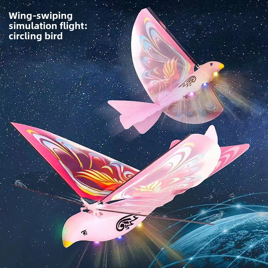 Electric Simulation Luban Flying Bird 360 Degree Spinning Flapping Wing Glowing Toy