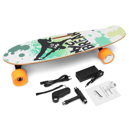 Electric Skateboard Four Wheel Maple Wood Adult and Children