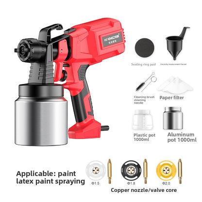 Electric spray gun, lithium battery-powered small rechargeable