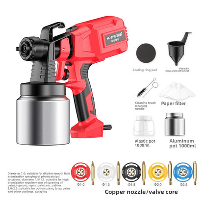Electric spray gun, lithium battery-powered small rechargeable