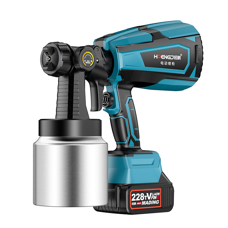 Electric spray gun, lithium battery-powered small rechargeable