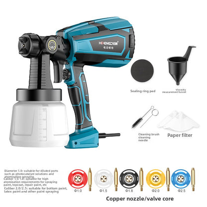Electric spray gun, lithium battery-powered small rechargeable