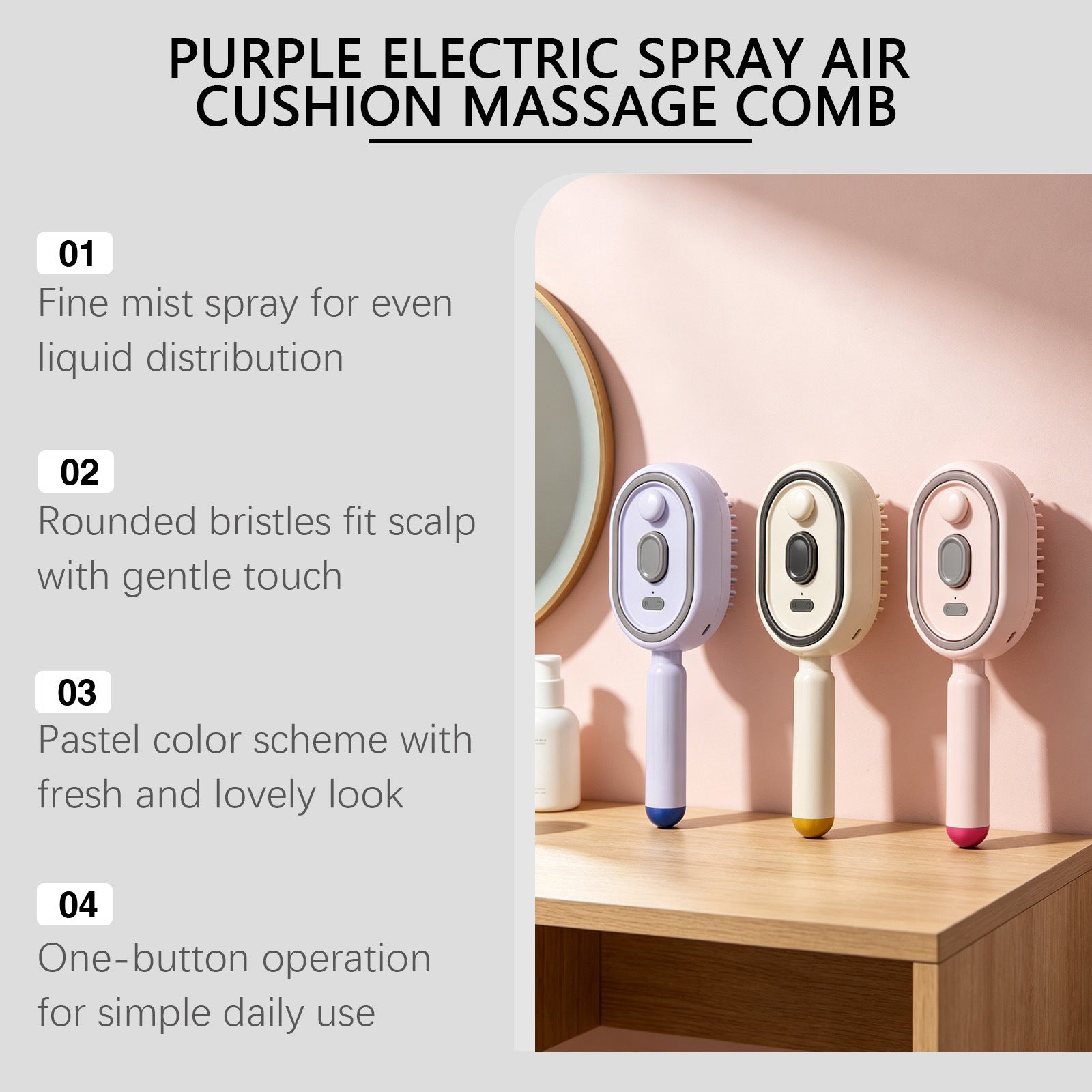 Electric Spray Massage Hair Comb