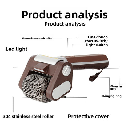 Electric Stainless Steel Roller Grill Cleaner Brush