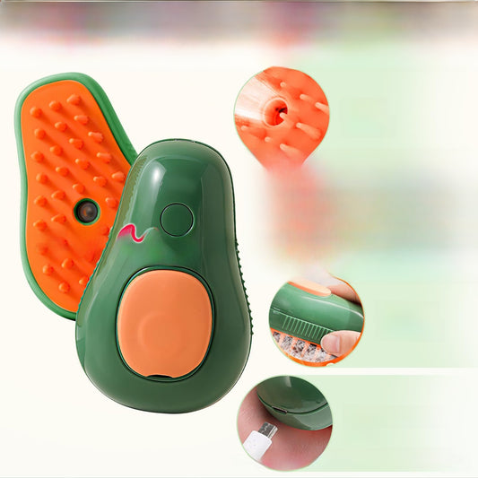 Electric steam cat brush