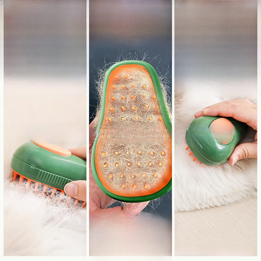 Electric steam cat brush