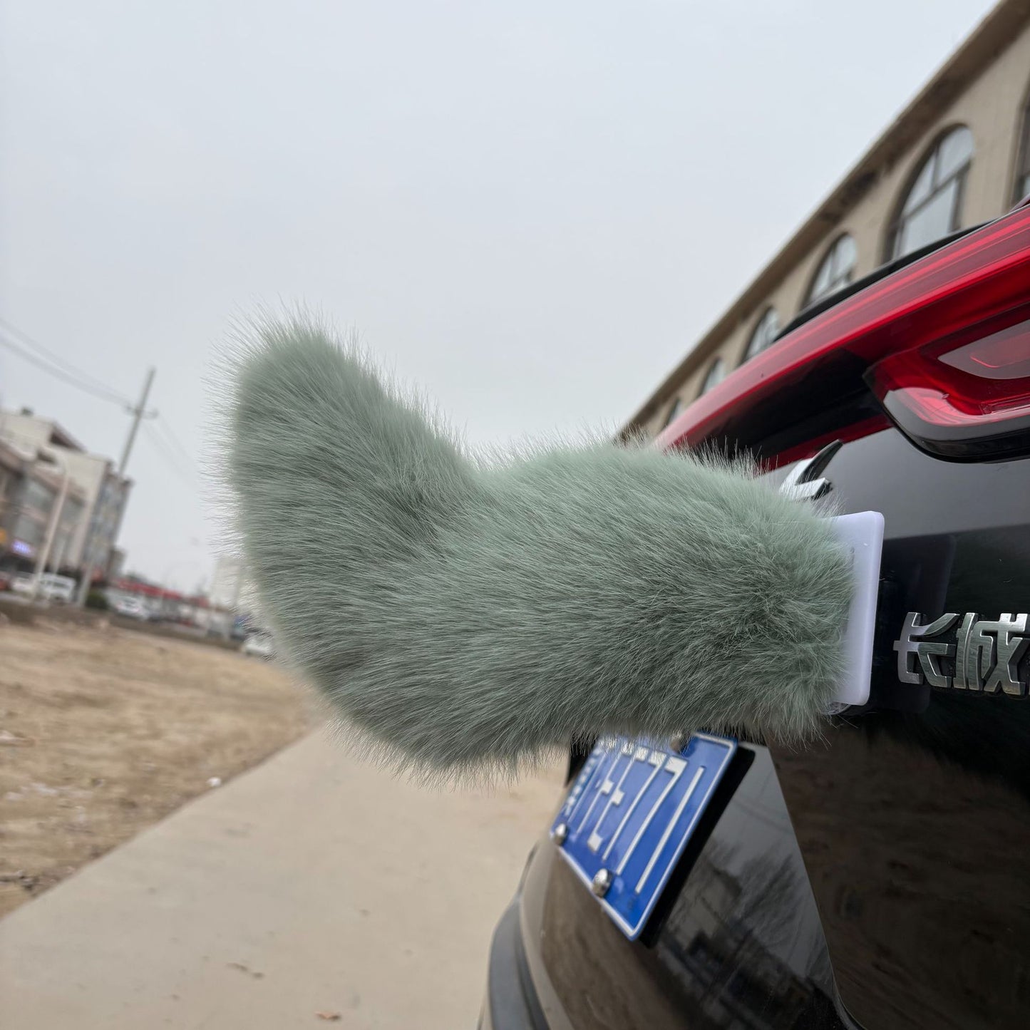 Electric Swinging Faux Fur Car Tail Decoration