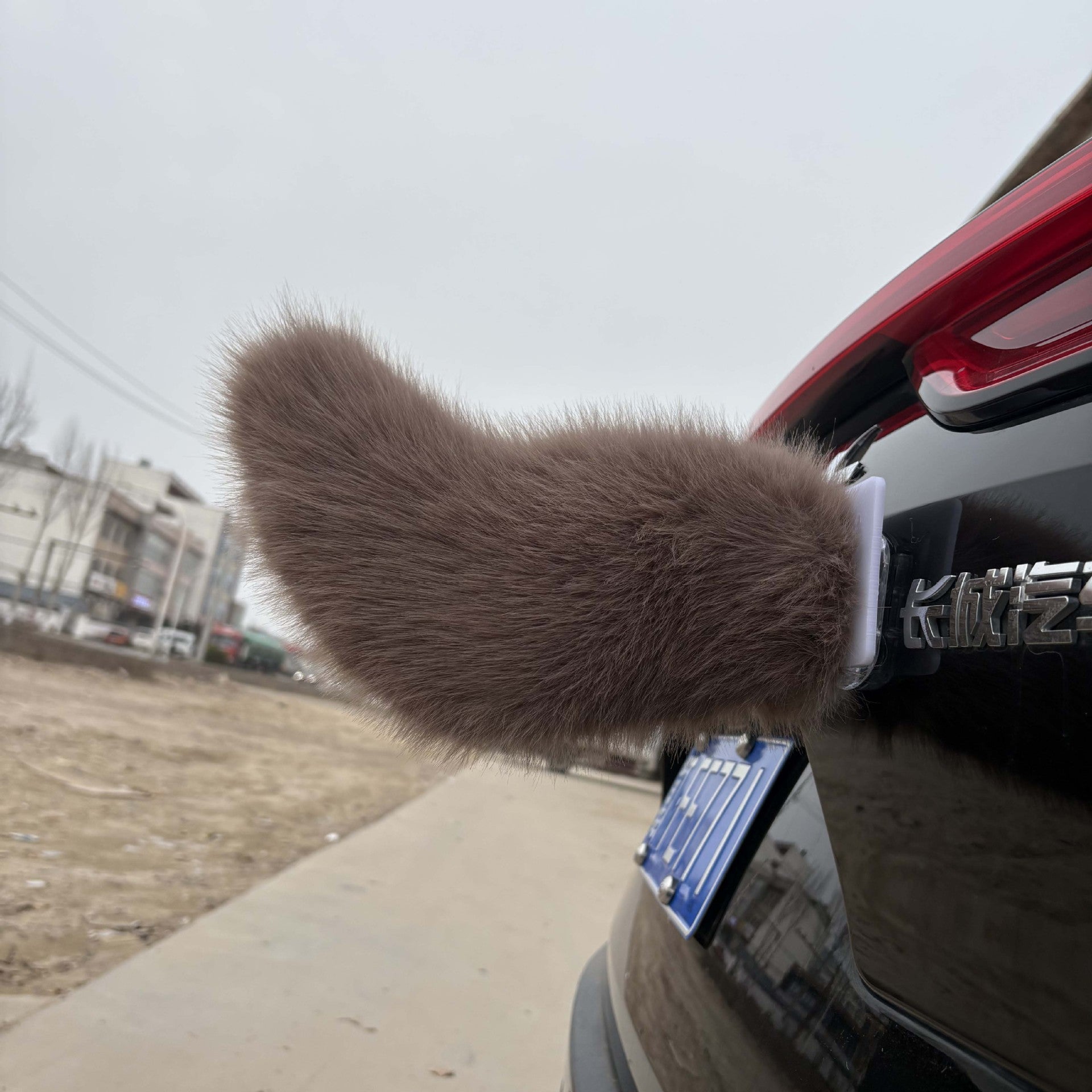 Electric Swinging Faux Fur Car Tail Decoration