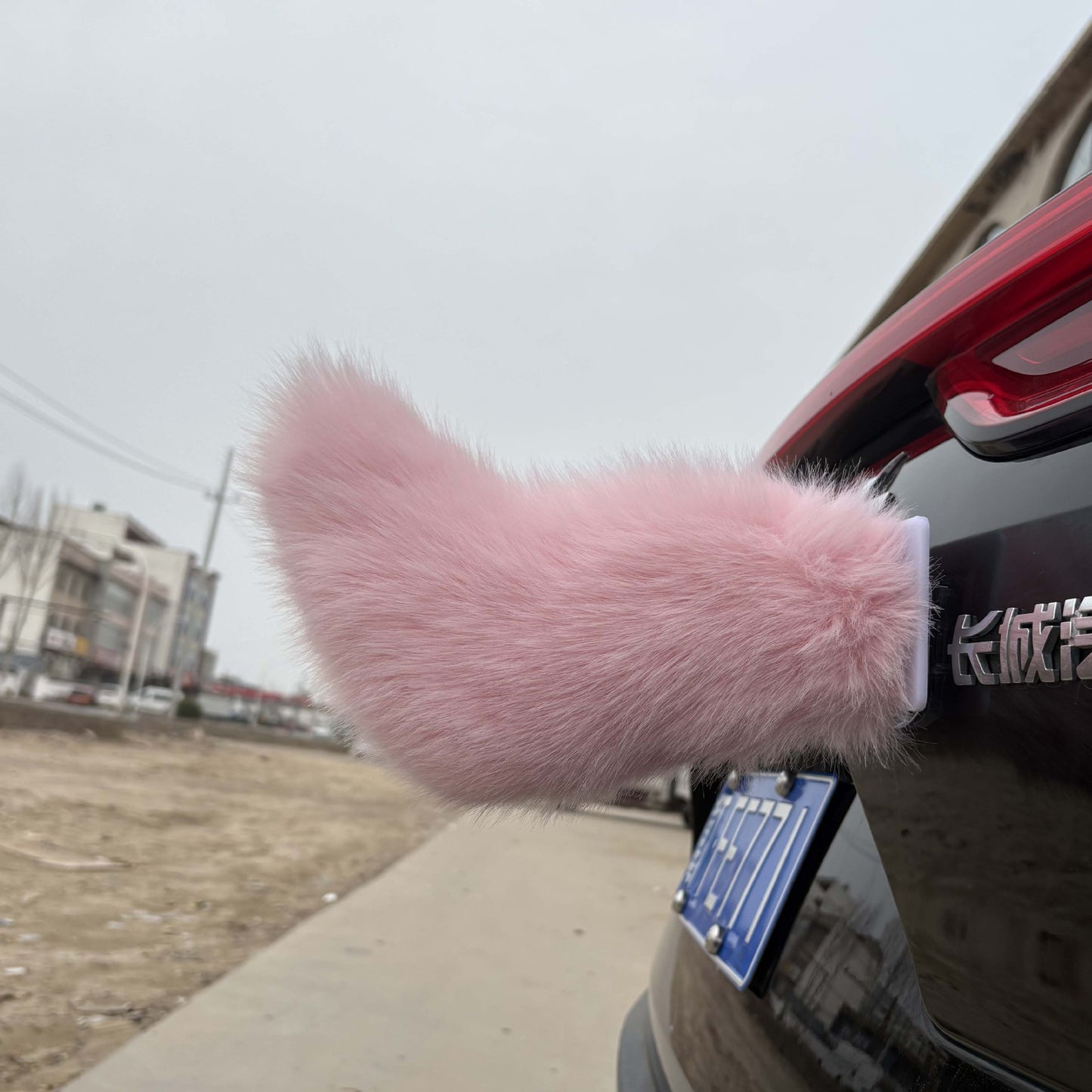 Electric Swinging Faux Fur Car Tail Decoration