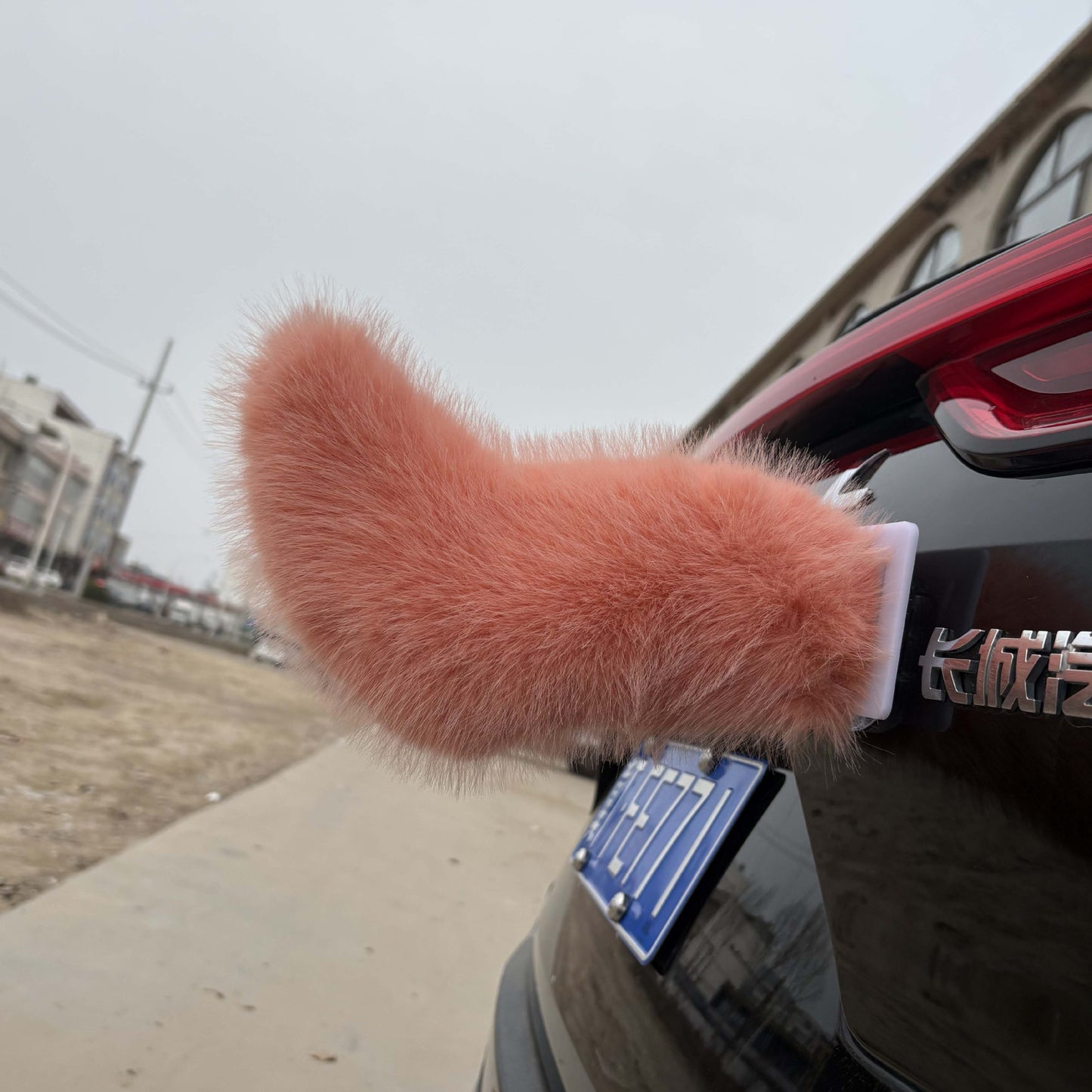 Electric Swinging Faux Fur Car Tail Decoration