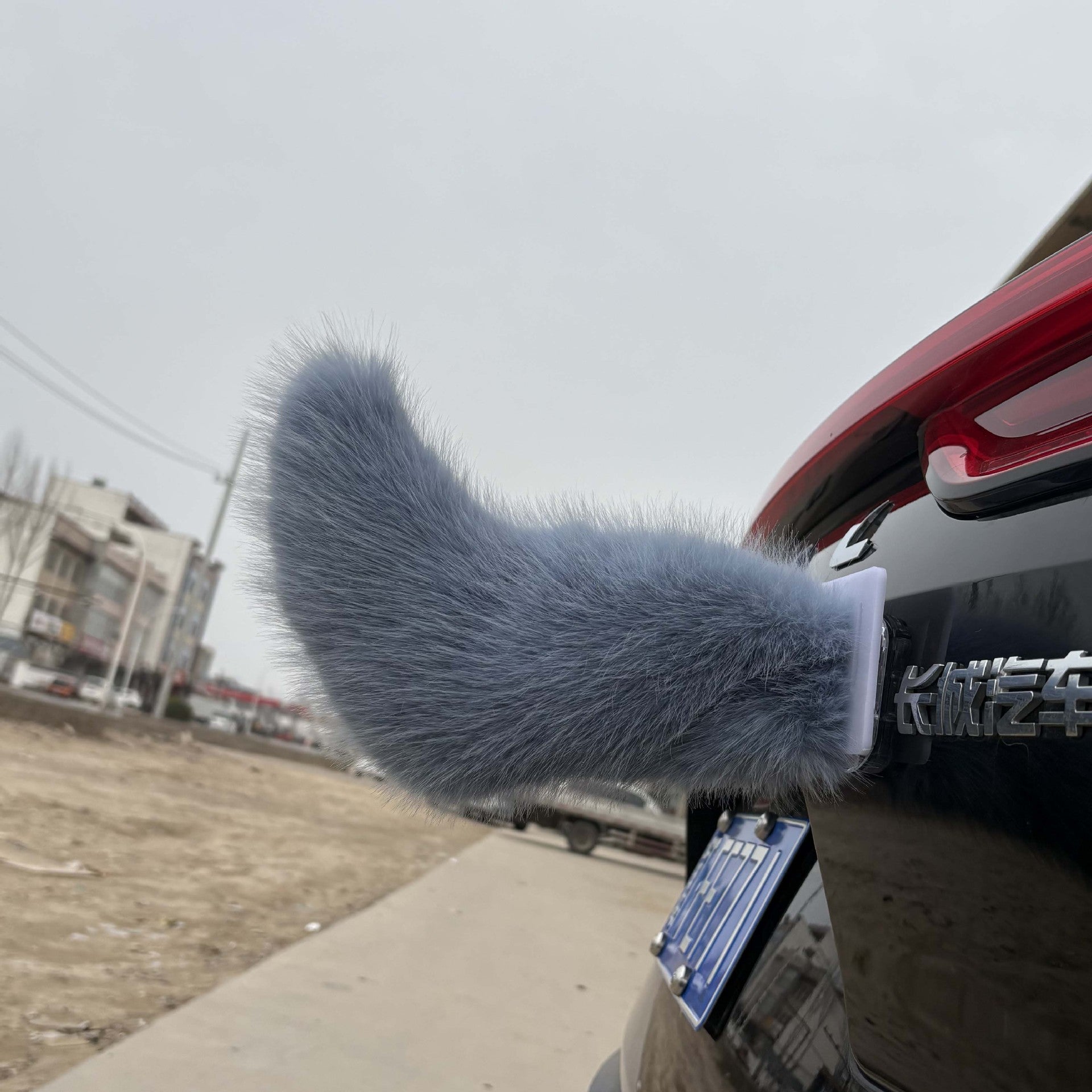 Electric Swinging Faux Fur Car Tail Decoration