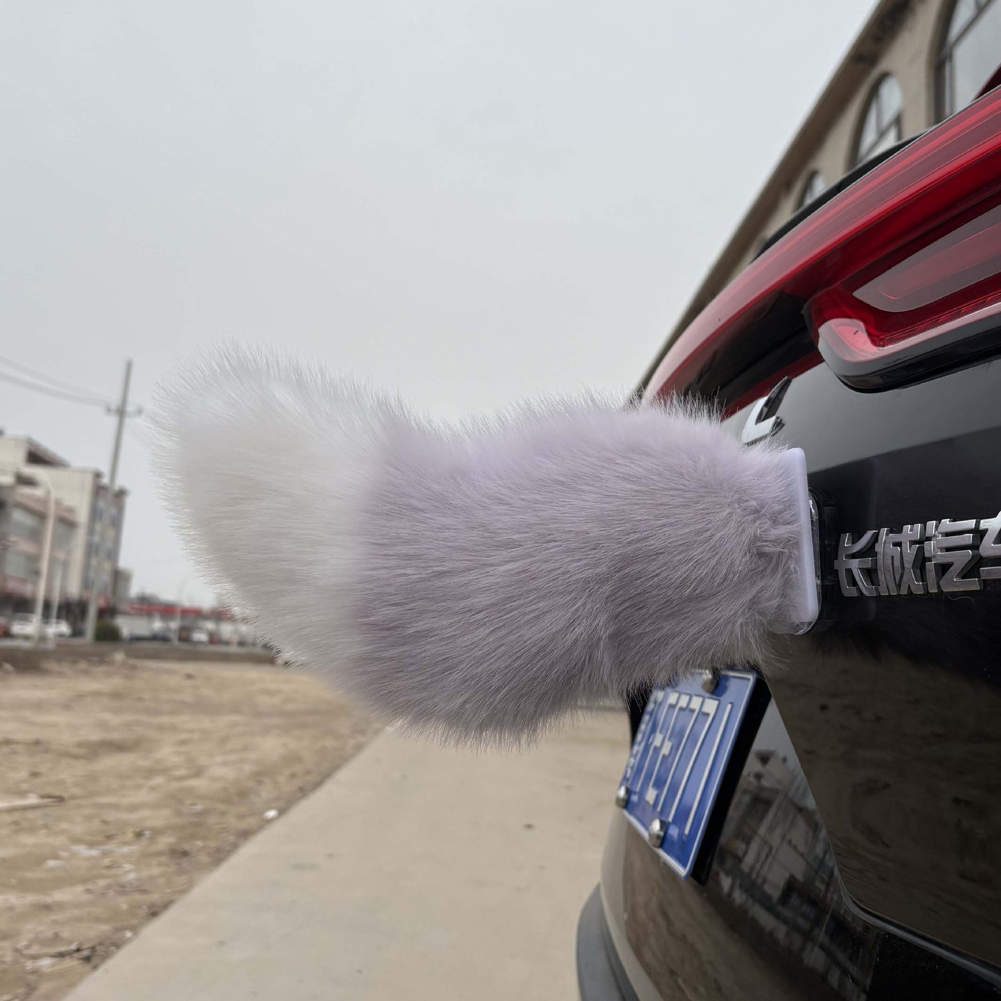 Electric Swinging Faux Fur Car Tail Decoration