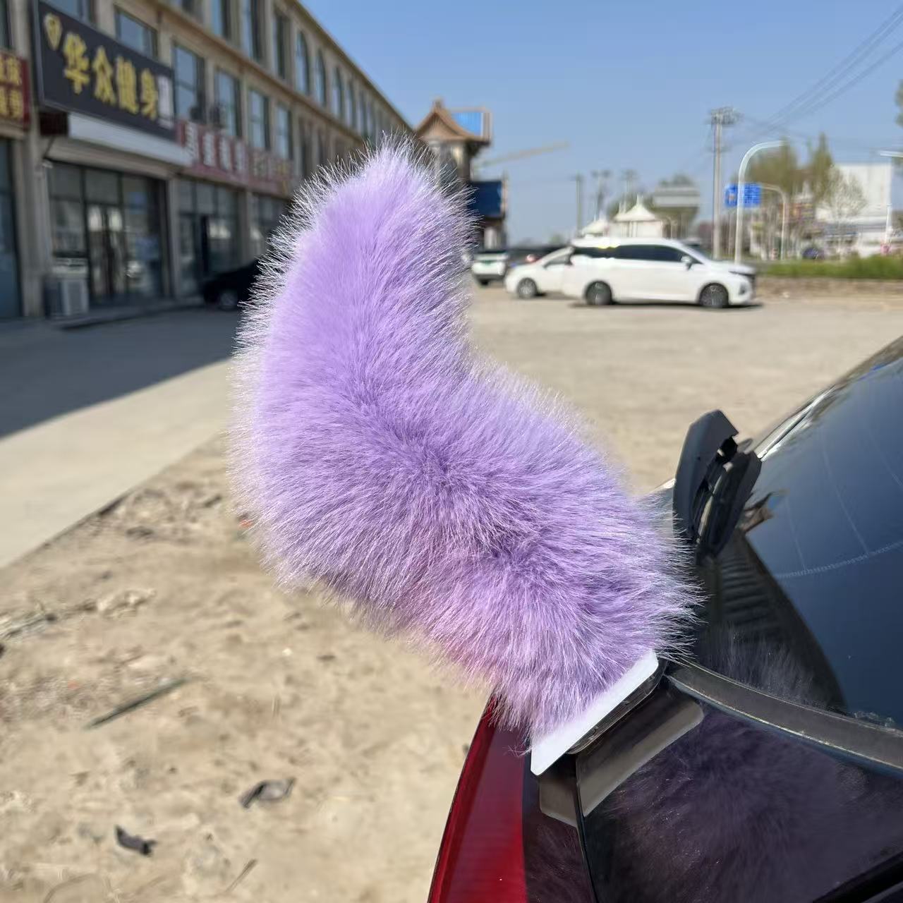 Electric Swinging Faux Fur Car Tail Decoration
