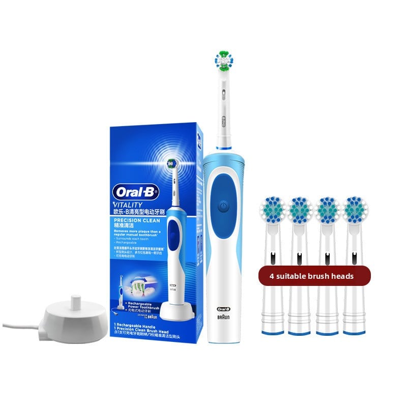 Electric Toothbrush with Soft Bristles and Inductive Charging