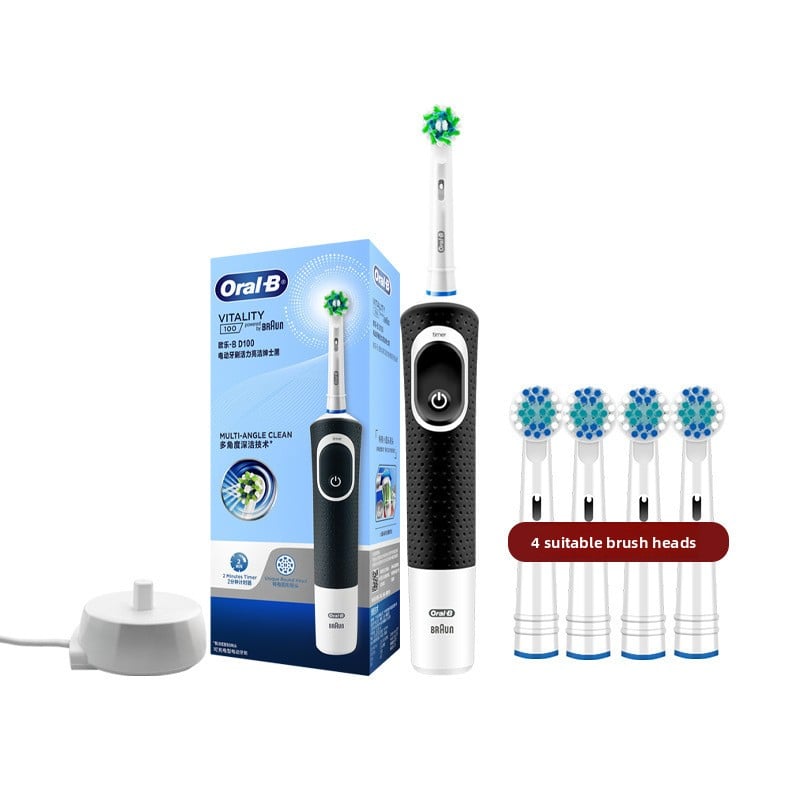 Electric Toothbrush with Soft Bristles and Inductive Charging