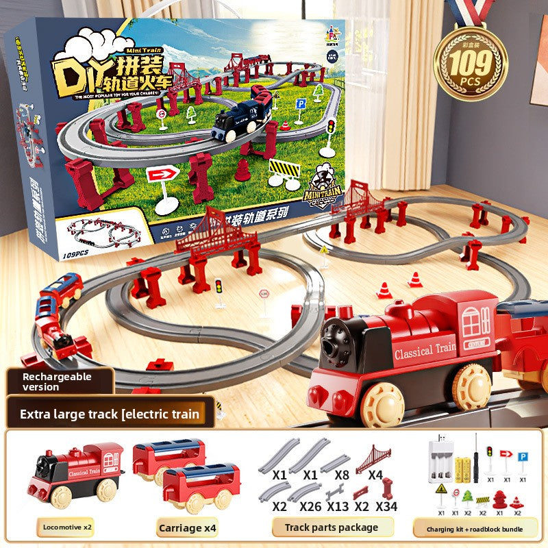 Electric Train Set with Track