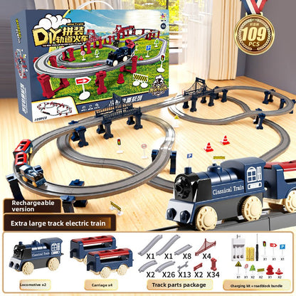 Electric Train Set with Track