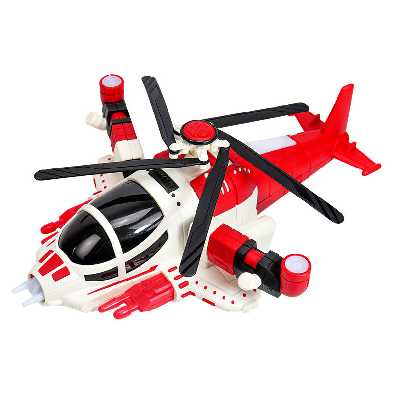 Electric transforming aircraft children's toy