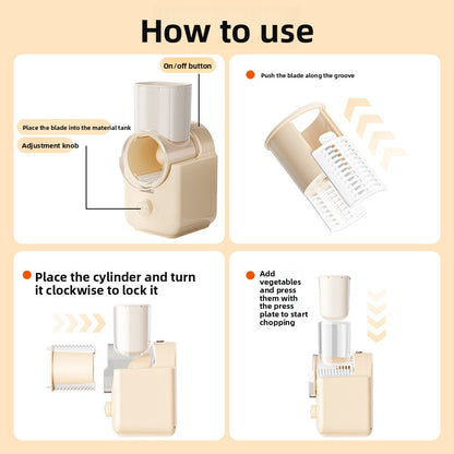 Electric Vegetable Cutter Multi-Function Shredder Slicer