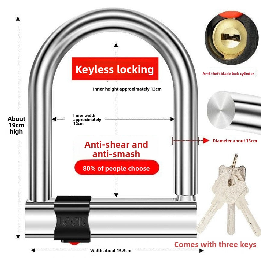 Electric Vehicle Motorcycle Bicycle Anti-Theft Lock