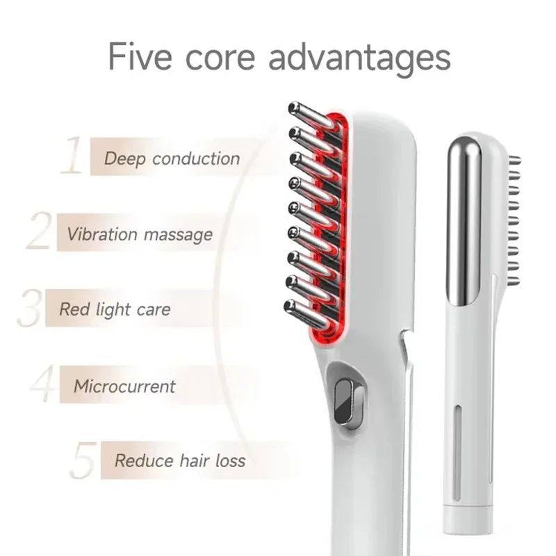 Electric vibrating massage comb