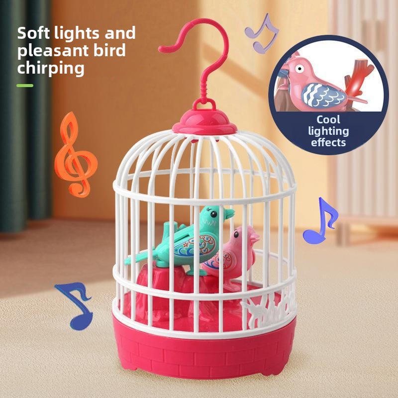 Electric Voice Control Bird Toy with Light