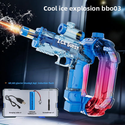 Electric Water Gun with LED Lights and Automatic Firing