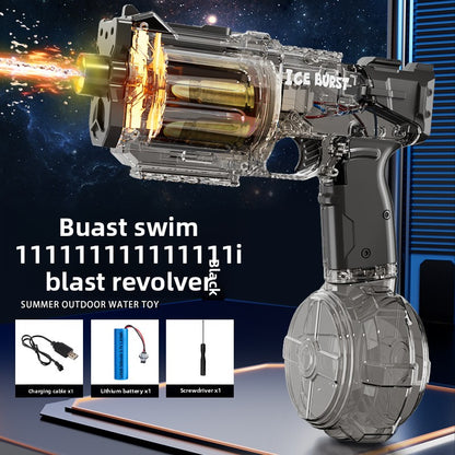 Electric Water Gun with LED Lights and Automatic Firing