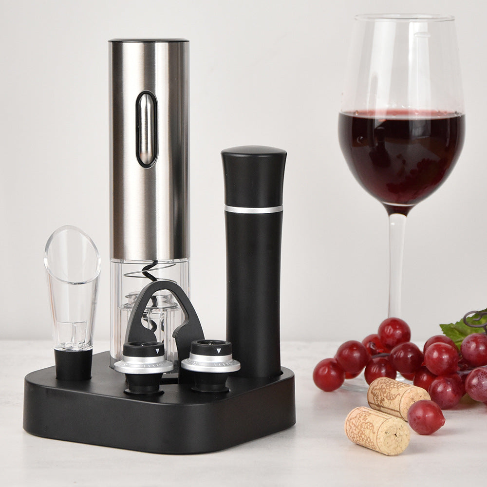 Electric Wine Bottle Opener Set with Accessories