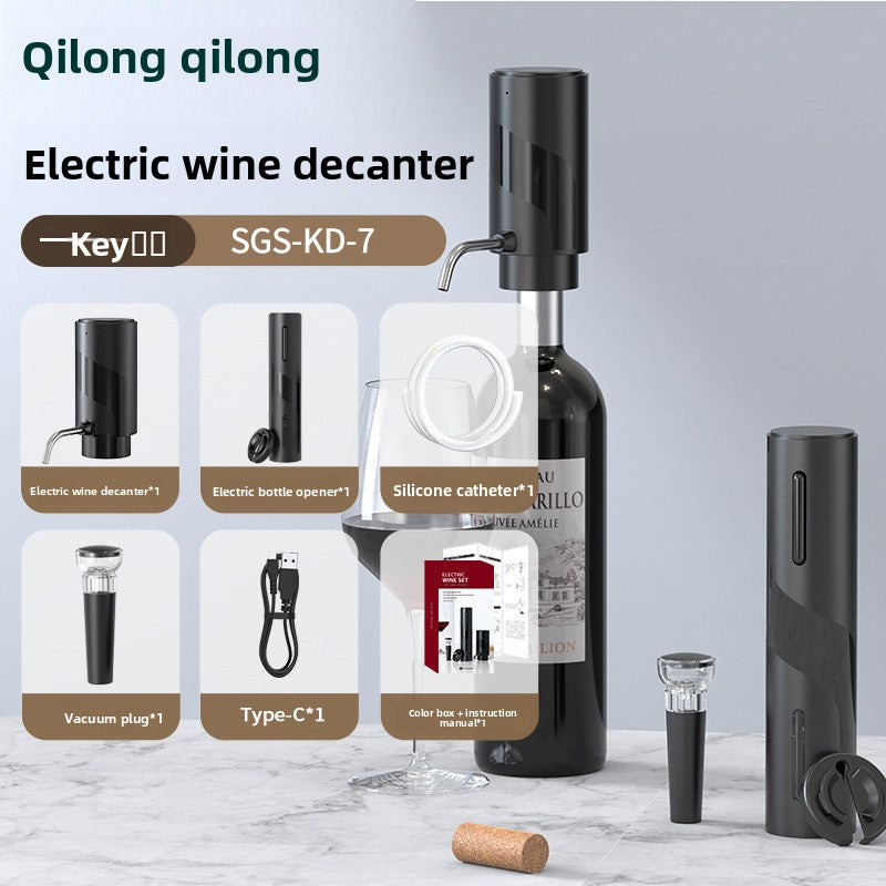 Electric Wine Bottle Opener Set with Accessories