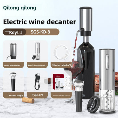 Electric Wine Bottle Opener Set with Accessories