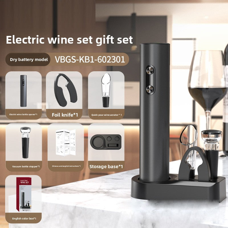 Electric Wine Bottle Opener Set with Accessories