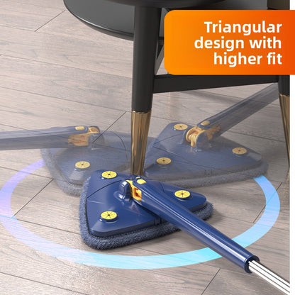 Electrically-operated hand-wrenching non-hand-washing triangular mop