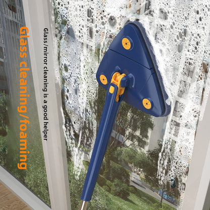 Electrically-operated hand-wrenching non-hand-washing triangular mop