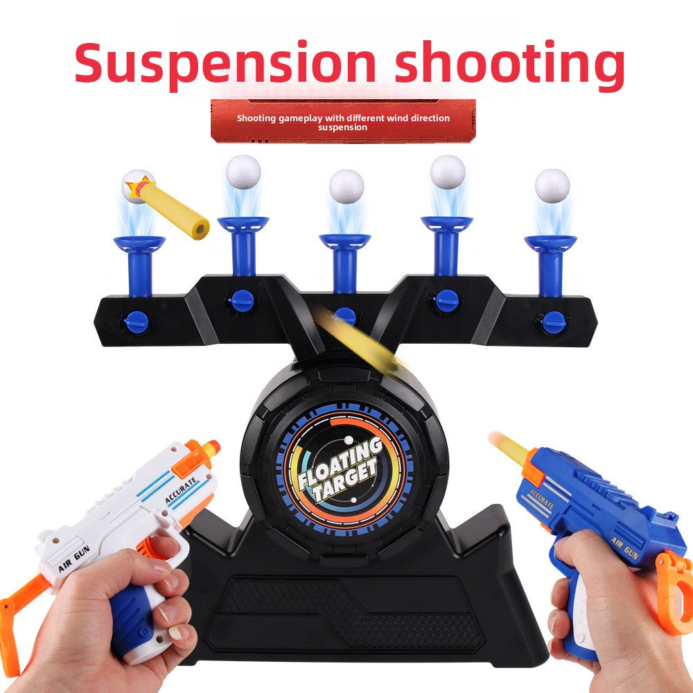 Electrically-powered suspended target soft-bullet gun toy