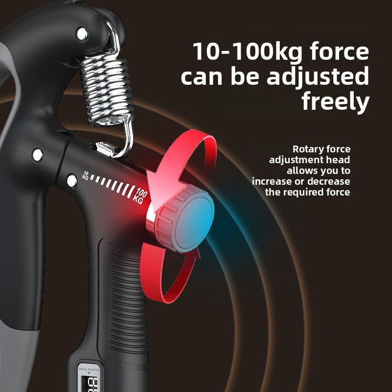 Electronic Counting Grip Strength Trainer with Adjustable Resistance