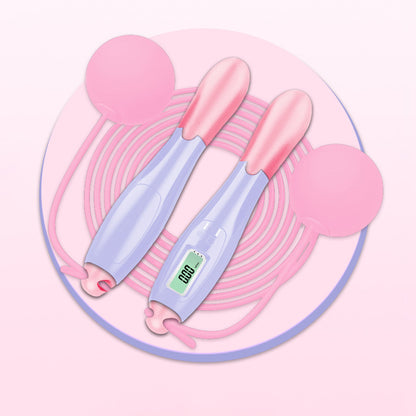 Electronic counting jump rope