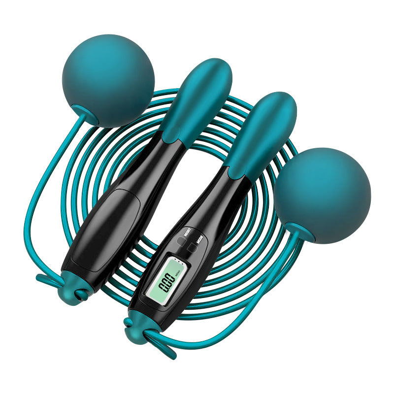 Electronic counting jump rope