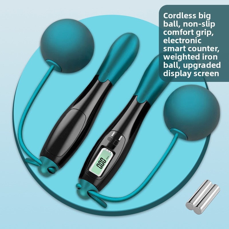 Electronic counting jump rope