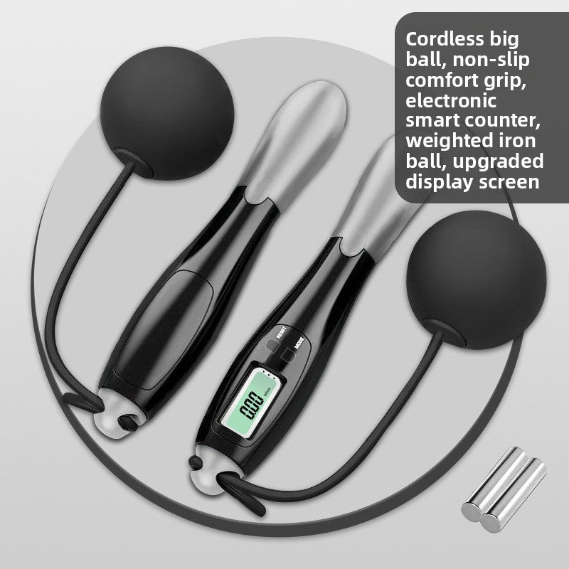 Electronic counting jump rope