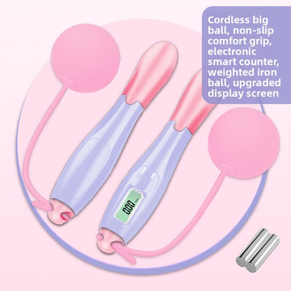 Electronic counting jump rope