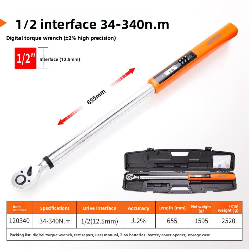 electronic digital display torque wrench