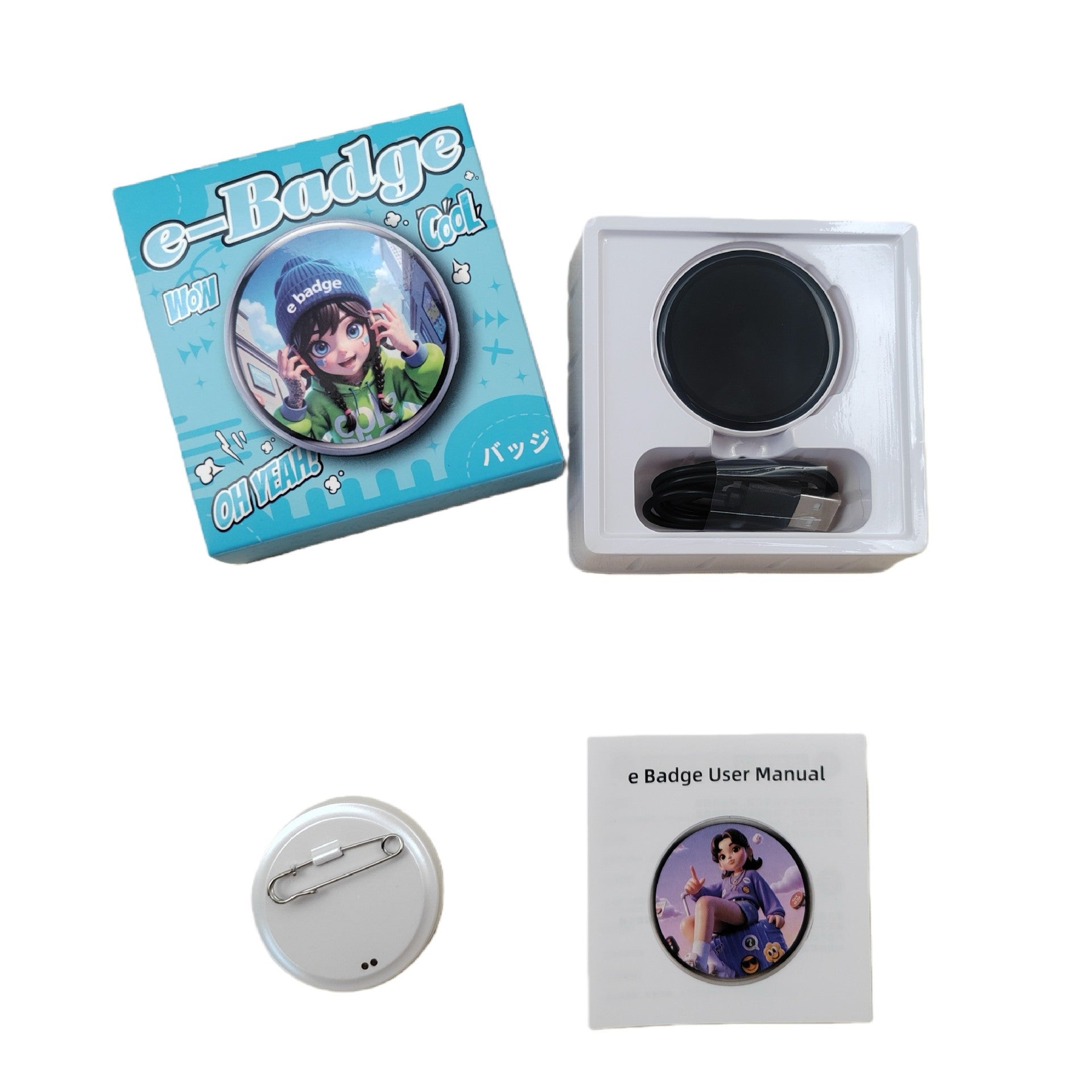 Electronic Dynamic Light-Up Badge with NFC