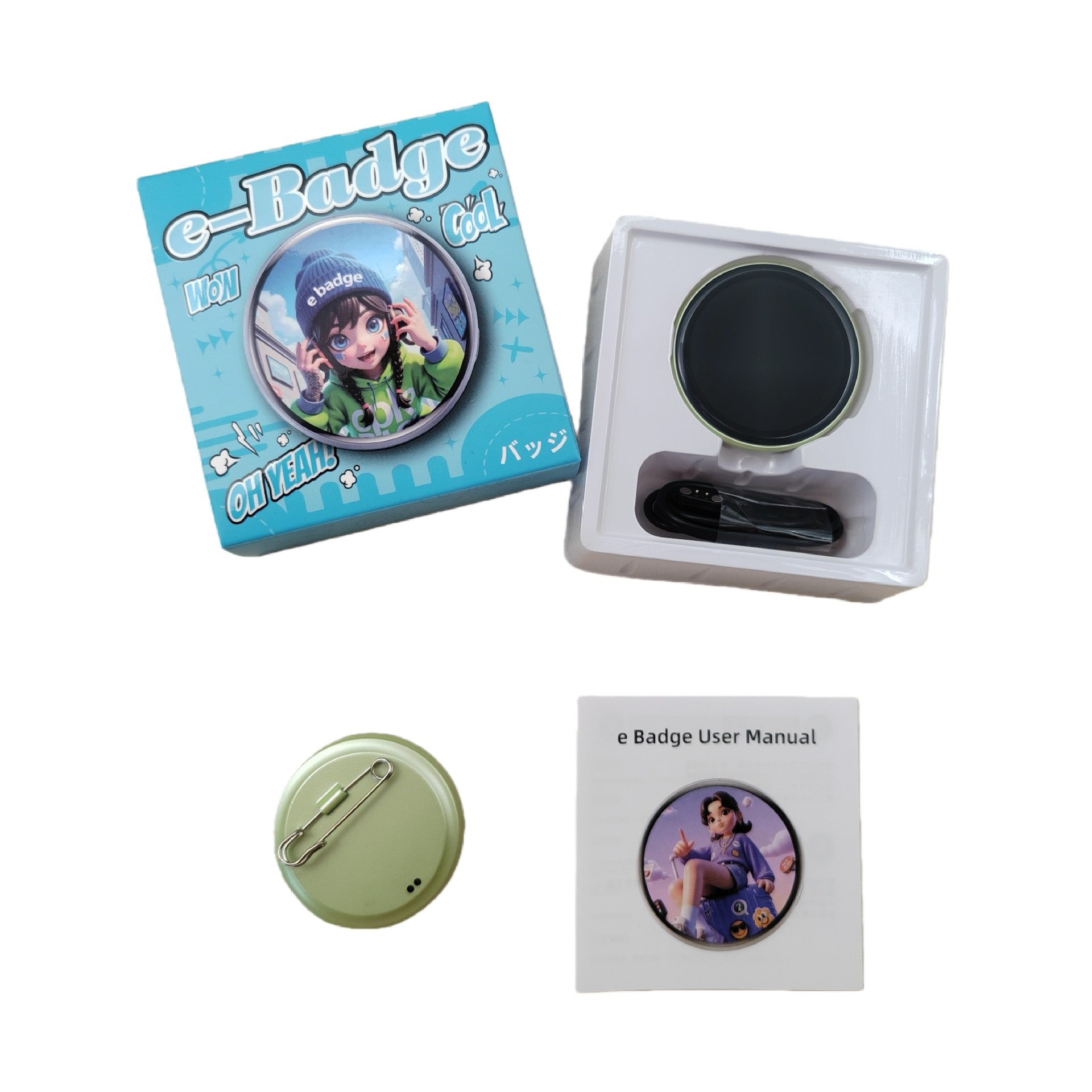 Electronic Dynamic Light-Up Badge with NFC