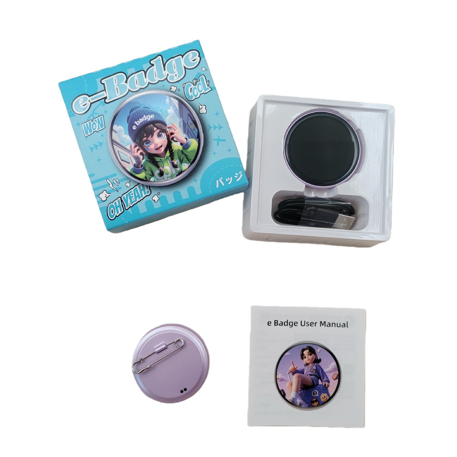 Electronic Dynamic Light-Up Badge with NFC