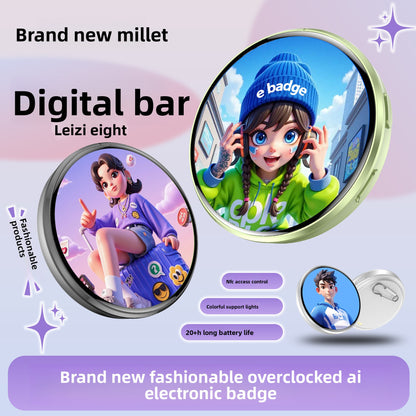 Electronic NFC Dynamic Badge with Touch Screen