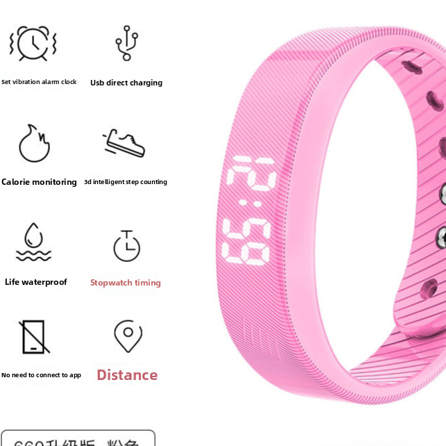 Electronic Sports Smart Bracelet with Step Counting