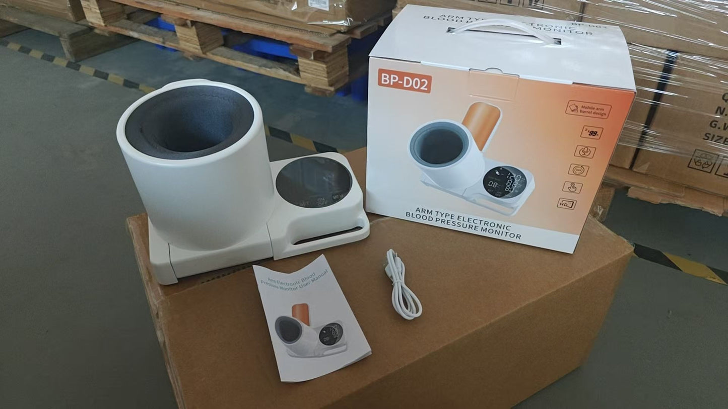 Electronic Upper Arm Blood Pressure Monitor with Bilingual Display