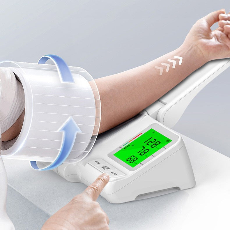 Electronic Upper Arm Blood Pressure Monitor with Bilingual Display